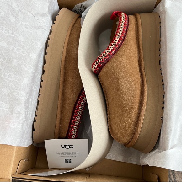 Ugg Tazz Slippers Chestnut Slides Shoes Chestnut NWT NIB WOMEN - Picture 8 of 10